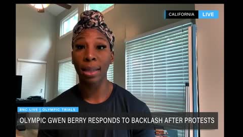 Gwen Berry Defends Turning Back on Flag