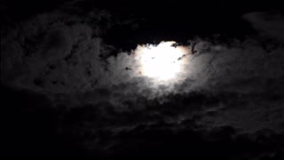 Moon and clouds time lapse
