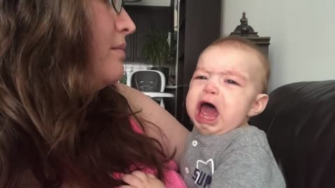 Baby Cries When Mom sings Opera!