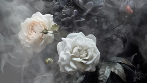 Flowers | Gothic Art | Misty | Mysterious | Digital Art | AI Art #darkflowers