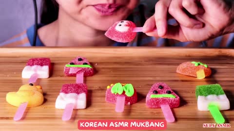ASMR MUKBANG Candy compilation | Popping and gummy candy