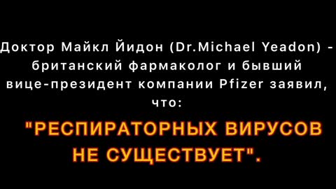2022-08-08 Экс-вице-президент Pfizer Dr.Michael Yeadon. Респираторных вирусов не существует