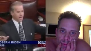 Side By Side Video Shows Hunter Biden Smoking Crack, Joe Biden Gives Anti-Crack Crime Bill Speech