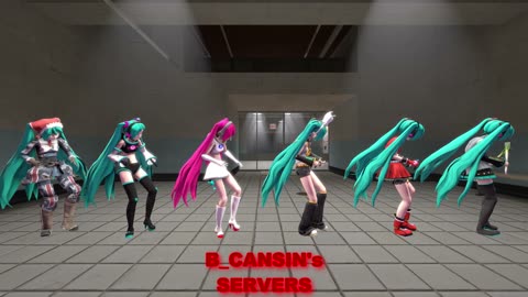 SFM Hatsune Miku 6 modules show test animation