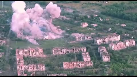 Russia flattens buildings with thermobaric bombs