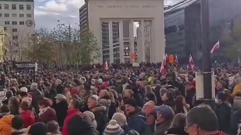 Austrians protesting the lockdown of unvaccinated citizens.