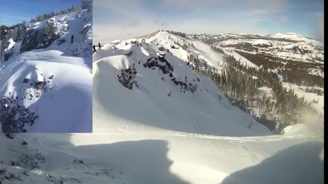 Christian Michael Mares caught in avalanche 2016: Go Pro and iPhone angle
