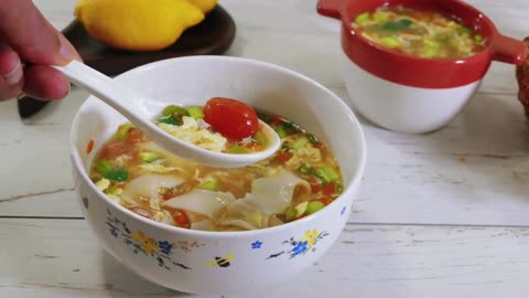 Egg, Crab, and Vegetable Soup Recipe! 🍲🌟 #SoupMagic #EpicFlavors #DeliciouslyDifferent