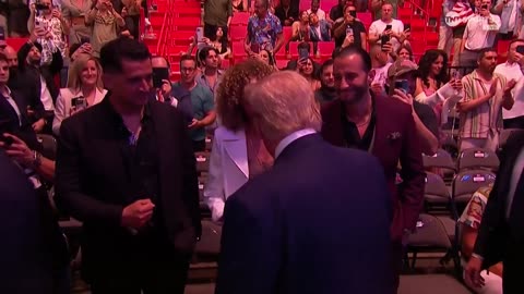 Trump greeted with roaring welcome at UFC event