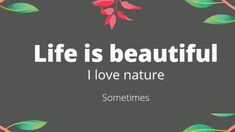 Nature's beautiful
