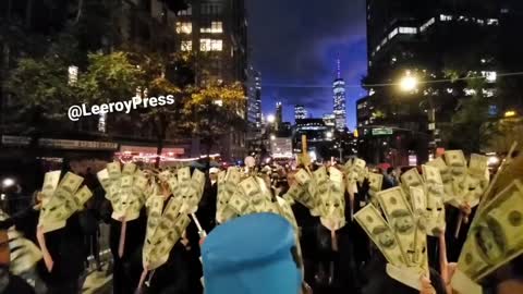 "Let's go Brandon" Crowd Chants in Halloween Parade in Nyc