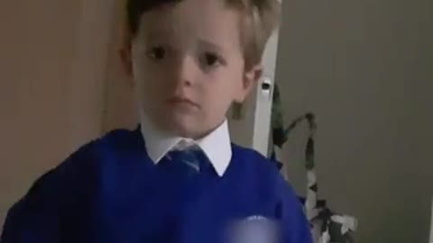 A little lad tells his dad that he will upper cut santa