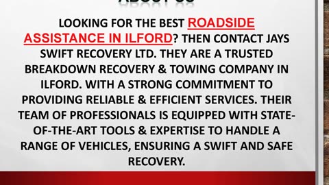 Best Roadside Assistance in Ilford