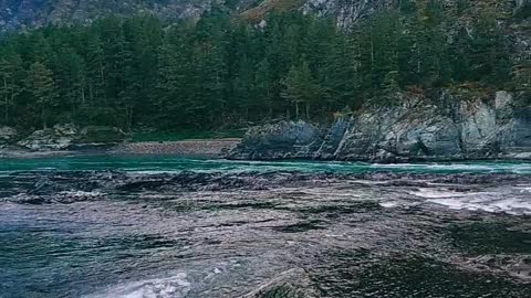 Chemal river in Altai Republic.