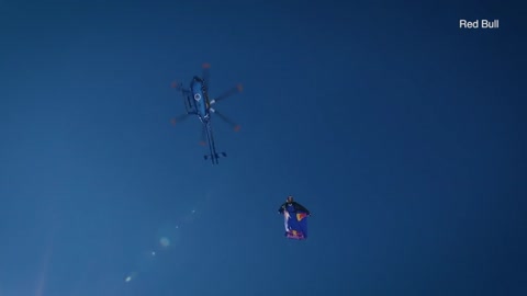 Wingsuit daredevil manages to fly in-and-out of active volcano