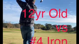 Only 12 & Smoked the golf ball with a 4 Iron~ in the zone