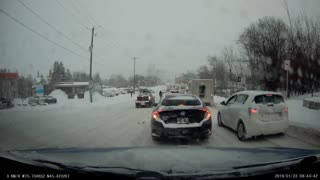 Guy Demonstrates What Happens While Biking In A Snowstorm