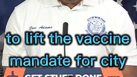 NYC Private Sector Vaccine Mandate Will End Nov. 1, 2022 Mayor Adam Speech