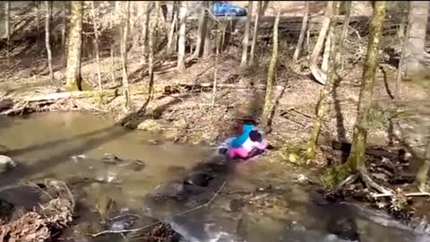 How to cross a river like a pro🤣😅 | funny | funny video | jzbgi