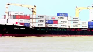 Vega Kappa container ship at Songkhla, Thailand
