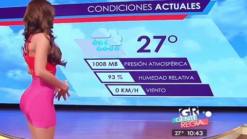 Yanet Garcia Mexican weather presenter Turns rain into sunshine