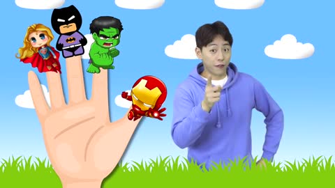 Finger Family Superheros Kids Songs - Mashu ToysReview