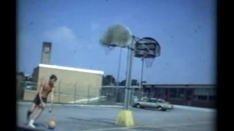 Brooke Shoffner Shooting Basketball 1972