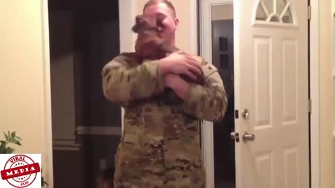 Dogs Welcoming Soldiers Home Compilation Part_8
