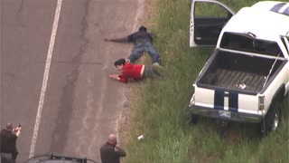 PIT Move Flips a Pick Up Truck During A Police Chase & They Keep On Going...