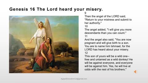 Genesis 16 God heard your misery!