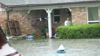 Houston Couple Save Dog From Flooded Street During Hurricane Harvey