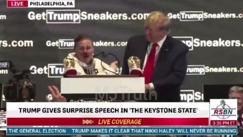 Trump Brought A Lady On Stage At Sneaker Con And It Got Very Emotional… 🥲
