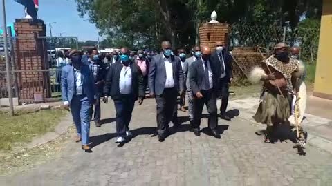 KZN traditional leaders arrive at King Goodwill Zwelithini's palace to pay their respects