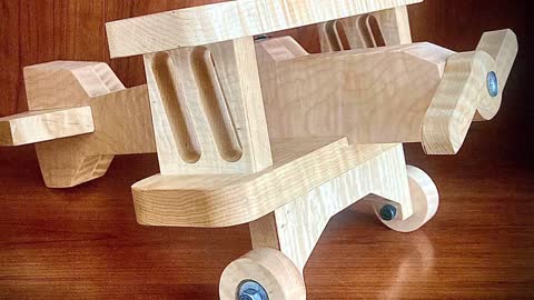 Wood plane kids toy build on CNC