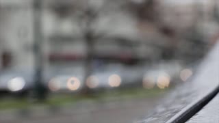 Blur handy Camera In Street cars Record