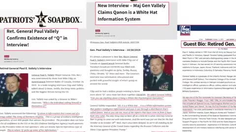 Q an Anon Revealed-U.S. Army Major General Paul Vallely Says Q is Military Operation