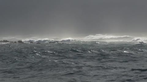 Storm in ocean