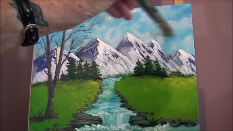 Secret to Easy Fluffy Clouds with Acrylic Paint for Beginners Step by Step