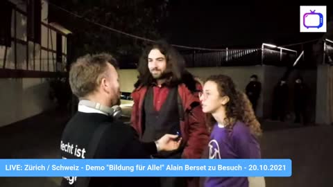 Zürich / Schweiz - Demo "Bildung für Alle!" Alain Berset zu Besuch - 20.10.2021