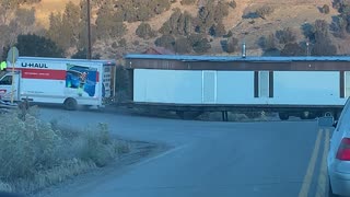 Uhaul Attempts to Pull House Trailer, Fails
