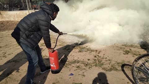 Cleaning the Fire Extinguisher Cylinder