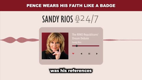 Sandy Rios: Pence Wears His Faith Like a Badge