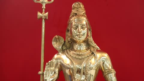 22" The Unwavering Contemplation Of Lord Adinath In Brass | Handmade | Exotic India Art