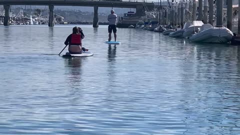 Paddleboarding With Upside-Down Paddle