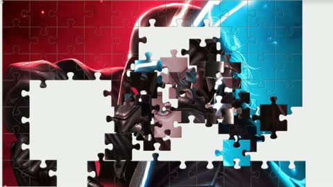 Puzzle. Anakin Dart assemble an online puzzle from a picture.