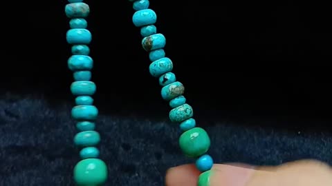Natural turquoise roundle beads handmade choker Dainty Gemstone Choker necklace02