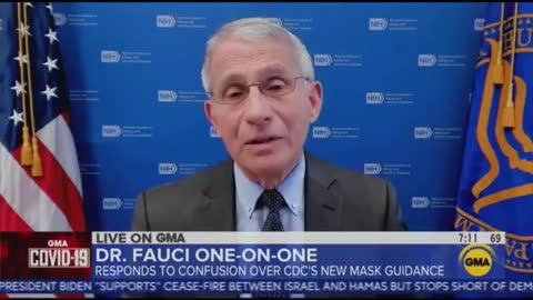 Dr. Fauci admits his wearing masks indoors despite being vaccinated