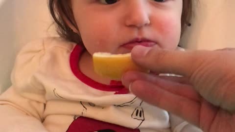 This Little One Just Loves The Taste Of Lemon