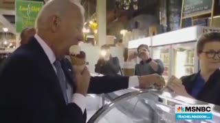 DISGRACEFUL - MSNBC Runs Entire Segment Applauding Biden for Eating Ice Cream