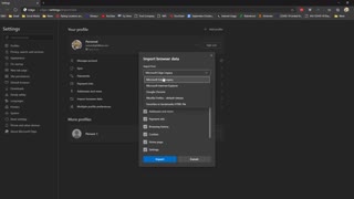 Importing bookmarks into Edge